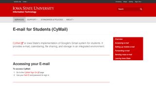 
                            1. E-mail for Students (CyMail) | Information Technology ...