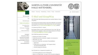 
                            7. E-Mail und GroupWise - itz.uni-halle.de
