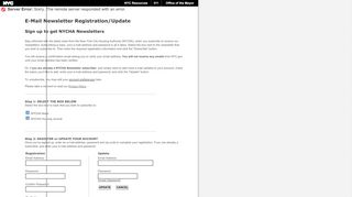 
                            6. E-mail Update Registration - NYCHA