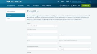 
                            1. E-mail Us | Amtrak