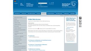 
                            2. E-Mail Web-Access - Hochschule Kempten