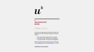 
                            2. E-Mail<br /><br /> - University of Bern