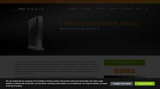 
                            1. E-MTA Touchstone® TM3402 | ARRIS