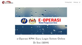 
                            1. e-Operasi KPM: Guru Login Sistem Online Di Sini (2019)