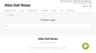 
                            3. E-Paper Login - abo-shop.ksta.de