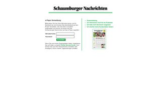 
                            3. e-Paper Login Schaumburger Nachrichten