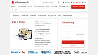 
                            10. E-Paper - Nachrichten, Anzeigen und Ratgeberthemen aus Franken