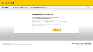 
                            2. E-POST Login | Deutsche Post | E-POST Portal