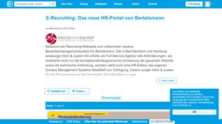 
                            7. E-Recruiting: Das neue HR-Portal von Bertelsmann ...