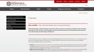 
                            2. E-Services | Nebraska Judicial Branch