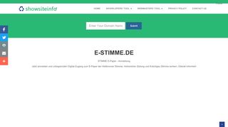 
                            5. e-stimme.de - STIMME E-Paper - Anmeldung - showsiteinf.org