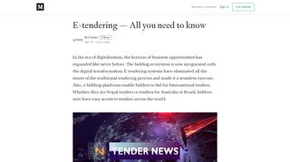 
                            1. E-tendering — All you need to know - Bid Detail - Medium