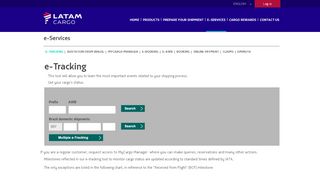 
                            4. e-Tracking - LATAM Cargo