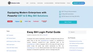 
                            6. E-Way Bill Login - Eway Bill Portal Login Guide - Masters ...