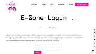 
                            3. E-Zone Login - World Art Dubai - Diverse. Affordable ...