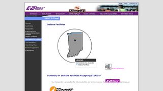 
                            9. E-ZPass® Maryland - Summary of Indiana Facilities