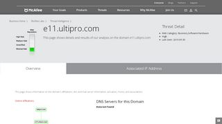 
                            9. e11.ultipro.com - Domain - McAfee Labs Threat …
