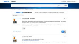 
                            5. E2000 Router Password - Linksys Community