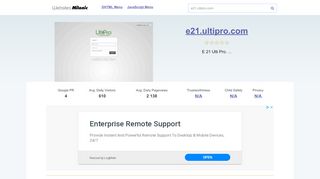 
                            1. E21.ultipro.com website. UltiPro.