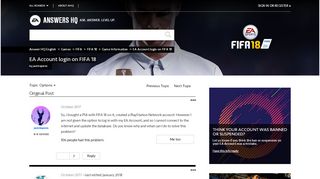 
                            4. EA Account login on FIFA 18 - Answer HQ
