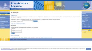 
                            5. EAA Member Login - Acta Acustica united with Acustica