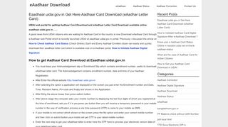 
                            3. Eaadhaar.uidai.gov.in Get Here Aadhaar Card Download ...