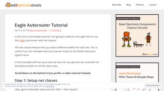 
                            1. Eagle Autorouter Tutorial - Build Electronic Circuits