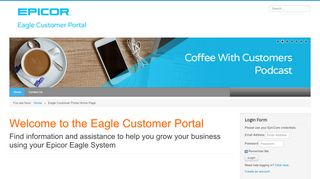 
                            5. Eagle Customer Portal Home Page - Epicor
