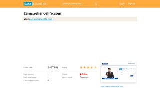 
                            3. Eams.reliancelife.com: AMS Login - Easy Counter