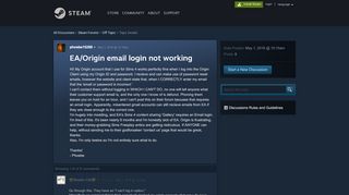 
                            3. EA/Origin email login not working :: Off Topic - Steam Community