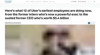 
                            5. Early Uber employees and executives and what they're doing ...