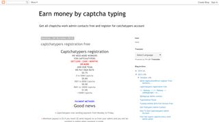 
                            9. Earn money by captcha typing: captchatypers registration free