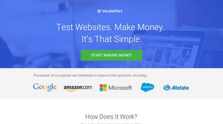 
                            4. Earn money for testing websites and apps with Validately