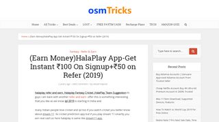 
                            5. (Earn Money)HalaPlay App-Get Instant ₹100 On Signup+₹50 on ...