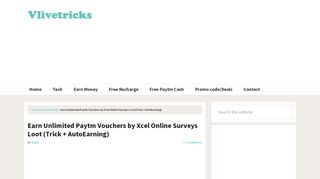 
                            8. Earn Unlimited Paytm Vouchers by Xcel Online ... - Vlivetricks