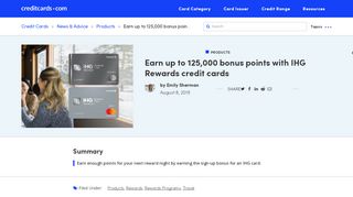 
                            7. Earn up to 125,000 bonus points with IHG …