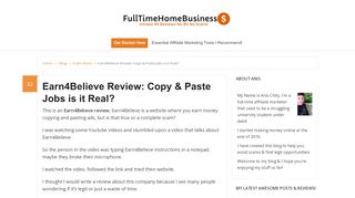 
                            5. Earn4Believe Review: Copy & Paste Jobs is it Real? | …