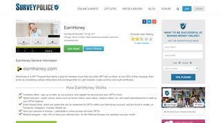 
                            6. EarnHoney Ranking and Reviews - SurveyPolice