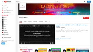 
                            9. EarnProfit 365 - YouTube