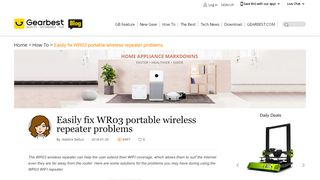 
                            4. Easily fix WR03 portable wireless repeater problems - Gearbest