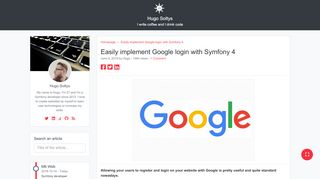 
                            4. Easily implement Google login with Symfony 4 | Hugo Soltys