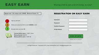 
                            1. EASY EARN - Sign up