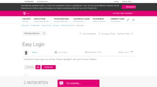 
                            5. Easy Login | Telekom hilft Community