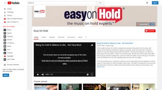 
                            5. Easy On Hold - YouTube