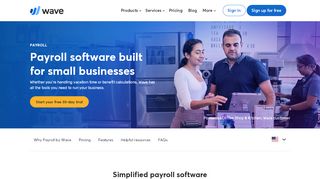 
                            9. Easy payroll software for small business - Payroll by Wave