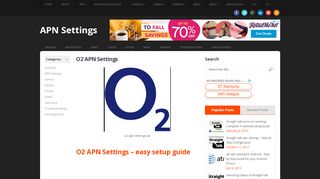 
                            11. easy setup guide - O2 APN Settings