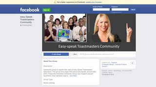 
                            4. easy-Speak Toastmasters Community Public Group | Facebook