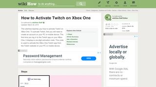 
                            5. Easy Ways to Activate Twitch on Xbox One: 11 Steps (with Pictures)