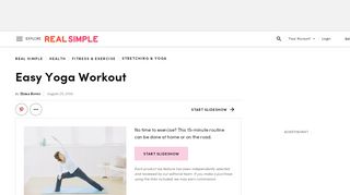 
                            5. Easy Yoga Workout | Real Simple