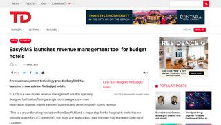 
                            8. EasyRMS launches revenue management tool for budget hotels